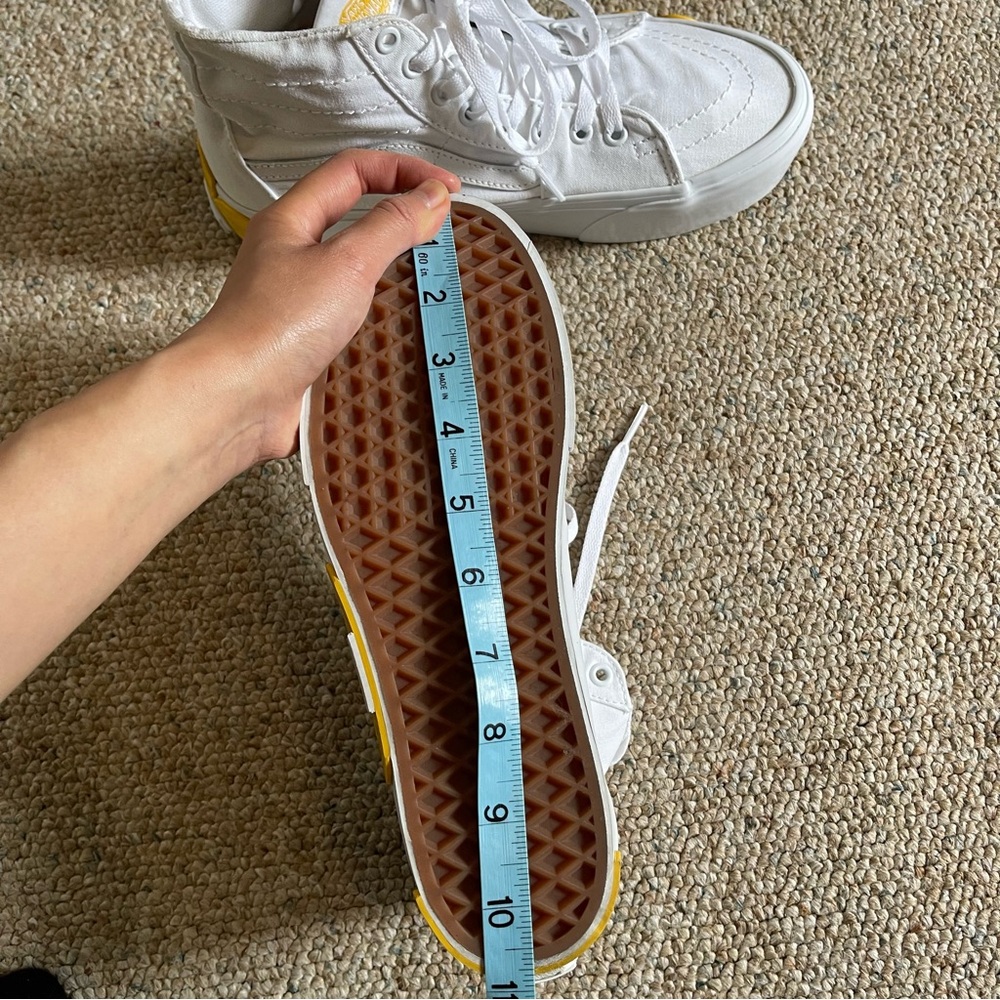 Vans SK8-Hi Tapered Stackform OSF Platform Sneakers Yellow Daisy W 9.5/ M 8 - Picture 9 of 16